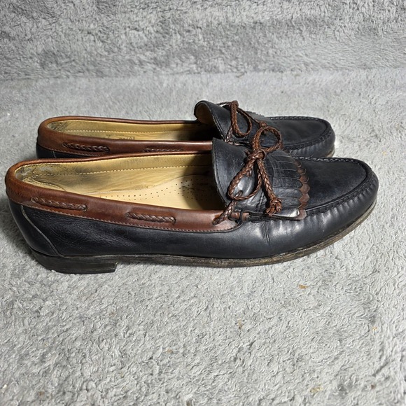 Allen Edmonds Woodstock Leather Kiltie Braided Tassel Loafers Shoes 14 B USA VTG main image 7